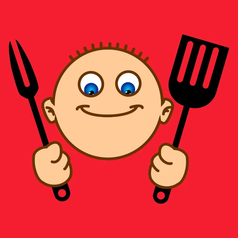 Fröhliche Hilfe in der Küche oder BBQ