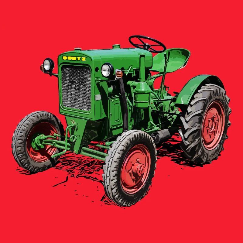 Grüner Oldtimer-Traktor
