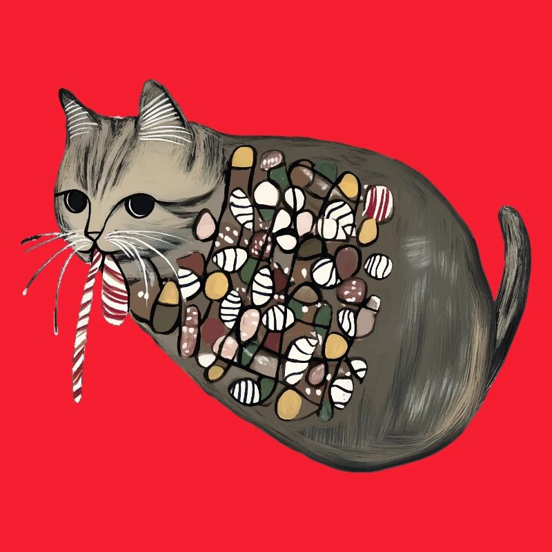 Candy Pattern Candy Cat