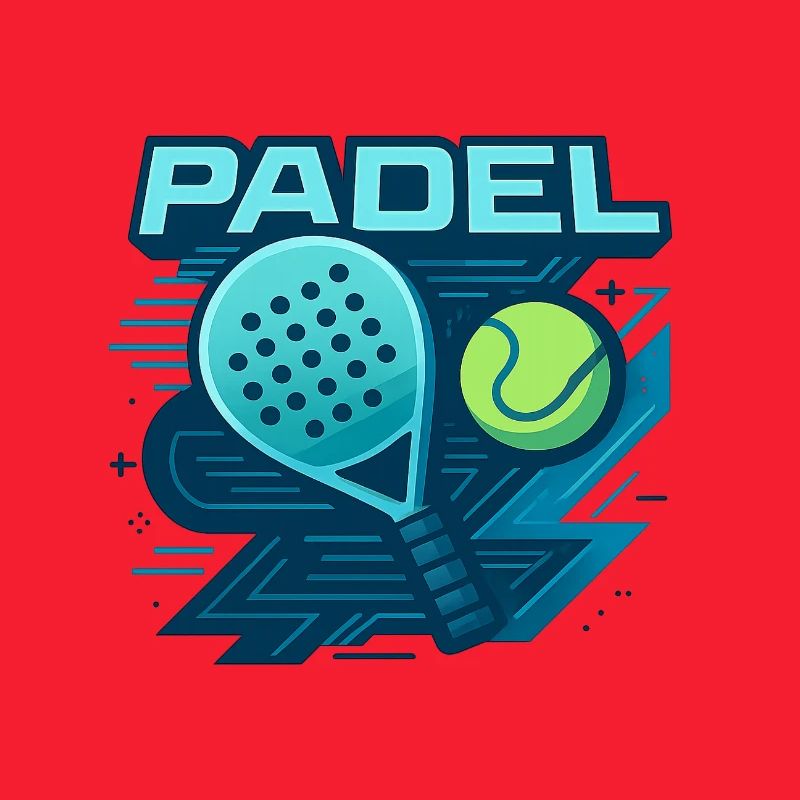 Padel Logo Schläger Ball Dynamik