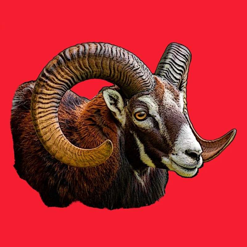 Mufflon Kopf