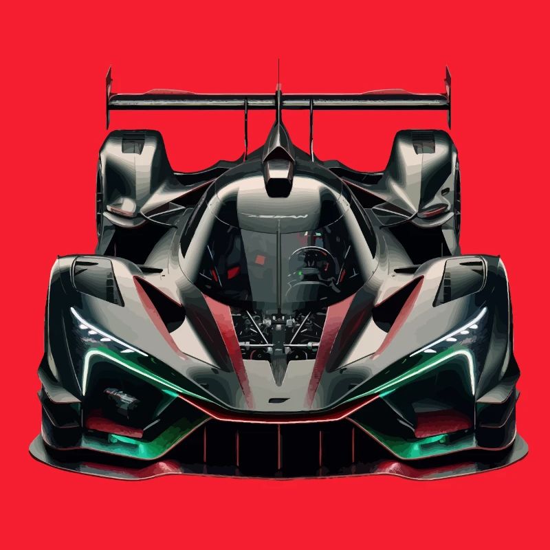 Extrem leistungsstarker, futuristischer, ultramoderner Rennwagen