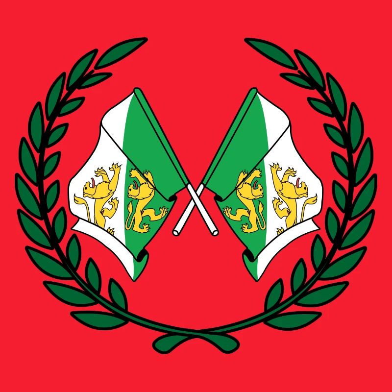 Drapeaux du comté de Thurgovie Suisse couronne de laurier