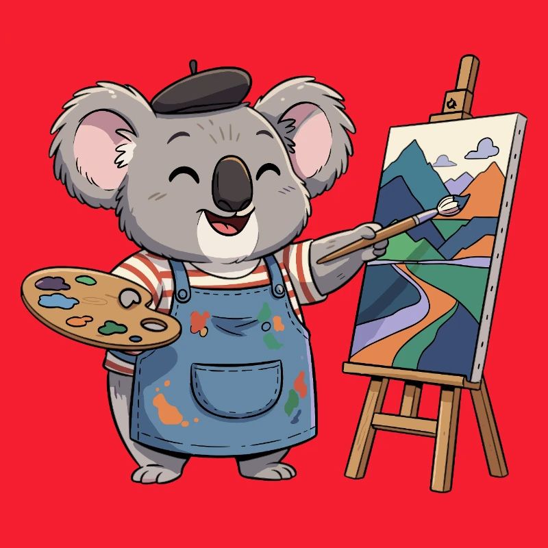 Koala Maler: Bunte Berglandschaft