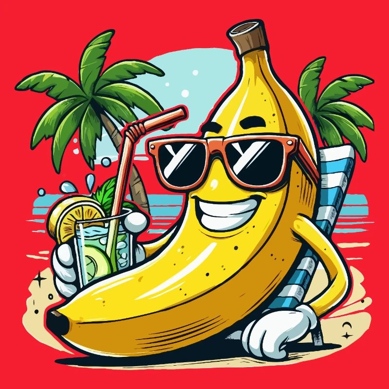 Entspannte Banane