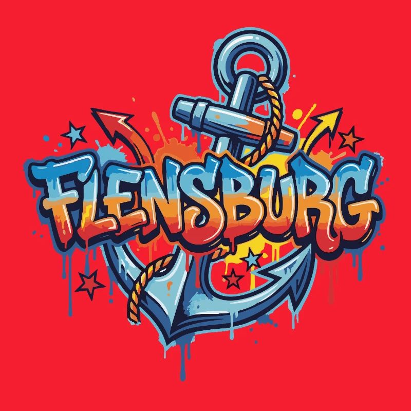 Flensburg Graffiti mit Anker