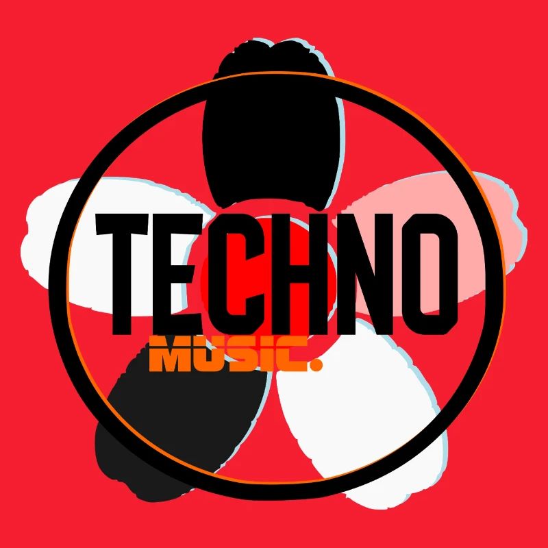 Techno Music Circle Logo