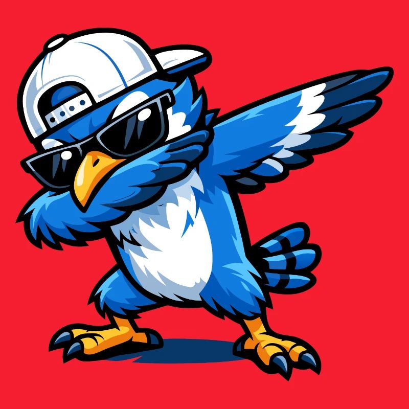 Dabbing Blue Jay