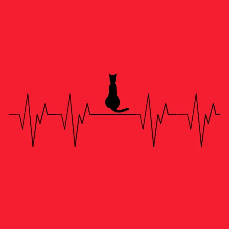 Chat Chat Heartbeat Heartbeat Animaux Amour Amour à