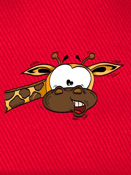 Lustige verwirrte Giraffe mit Glubschaugen
