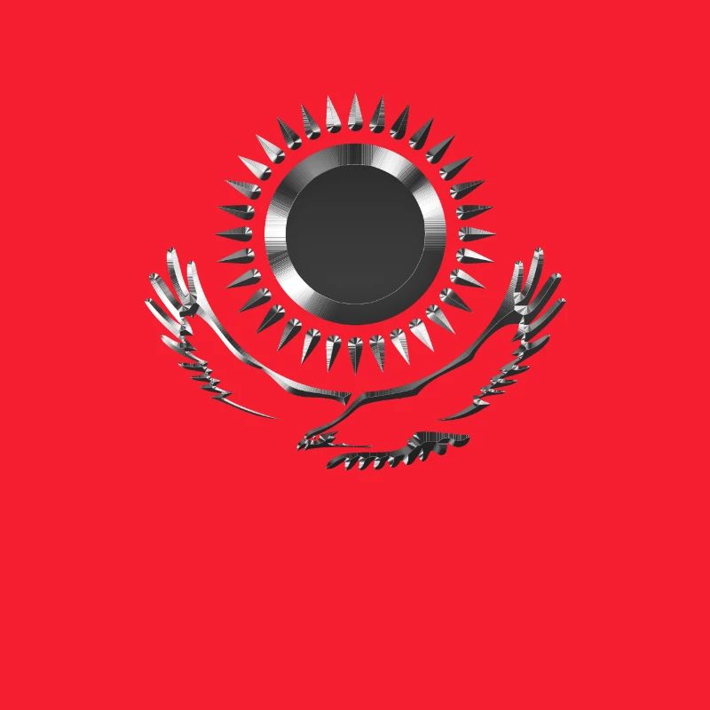 Kazakhstan Eagle steppe eagle silver flag flag