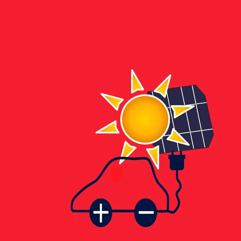 Sonnenkraft Auto mit Solarpanel