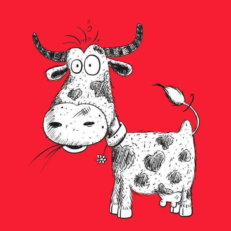 Funny Cow Drawing I Beef Comic I Dairy Cow
