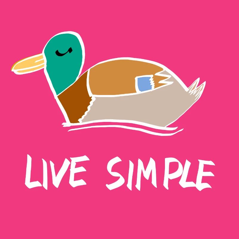 Live Simple Beautiful-Bird Design Custom Text
