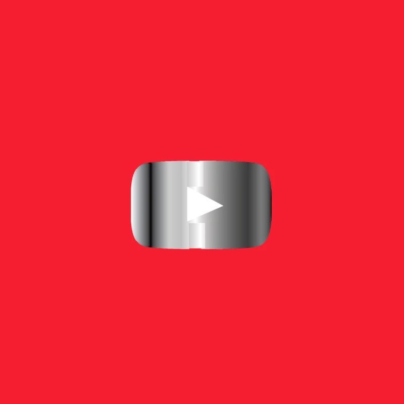 Silberner Play Button 