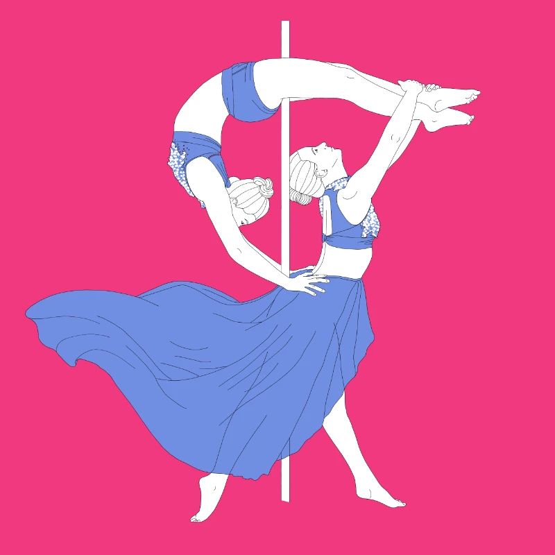 Pole Dance Blue Impression