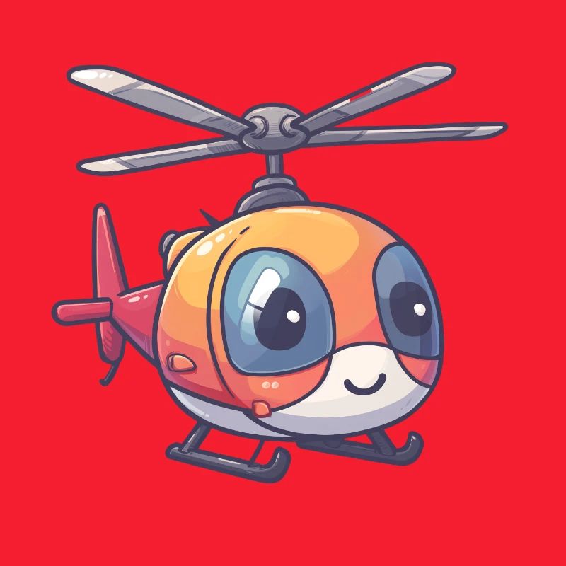 Lächelnder Hubschrauber