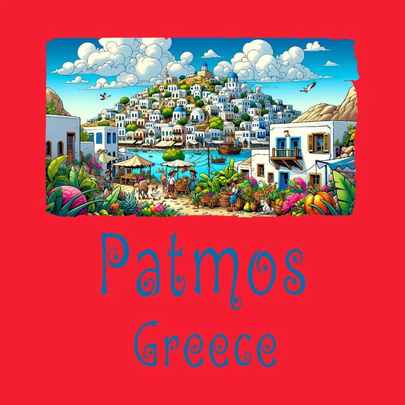 Patmos, Grèce, île de vacances, plage