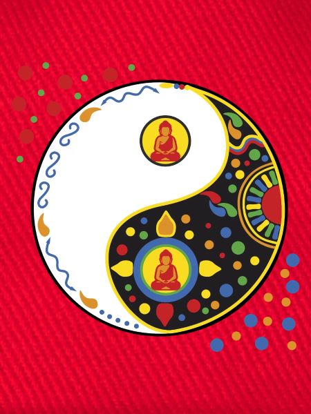 Yin Yang Tao mit Buddha 