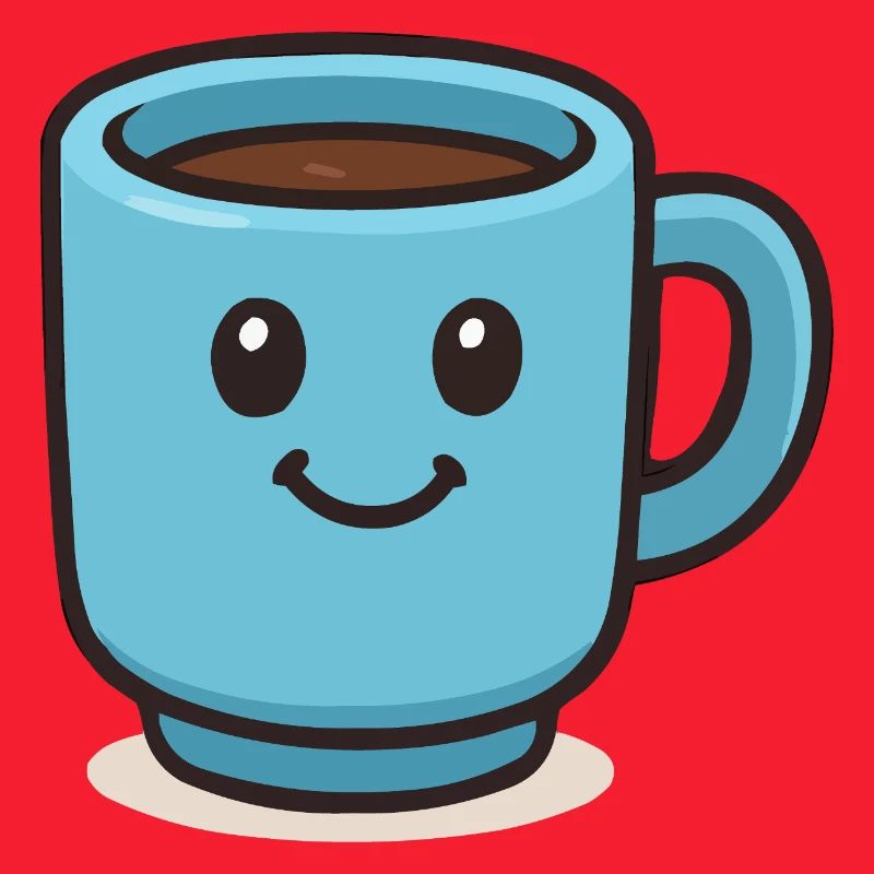 Fröhlicher Kaffeebecher