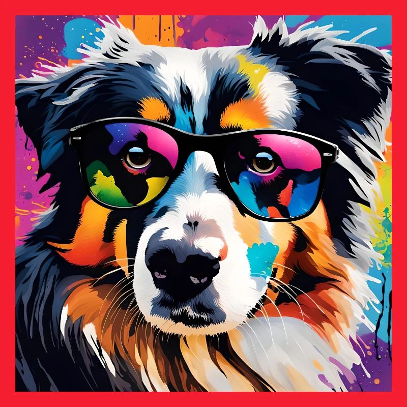 Australian Shepherd bunt Aussi