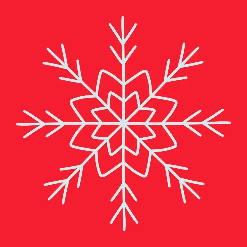 Conception artistique complexe de ligne de flocon de neige