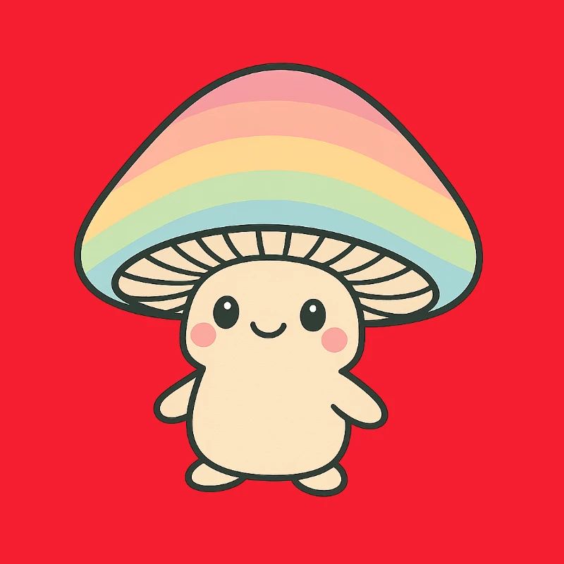 Pilz mit Regenbogenmütze