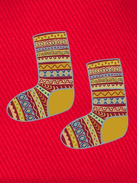 Bunte Fair Isle gemusterte Socken