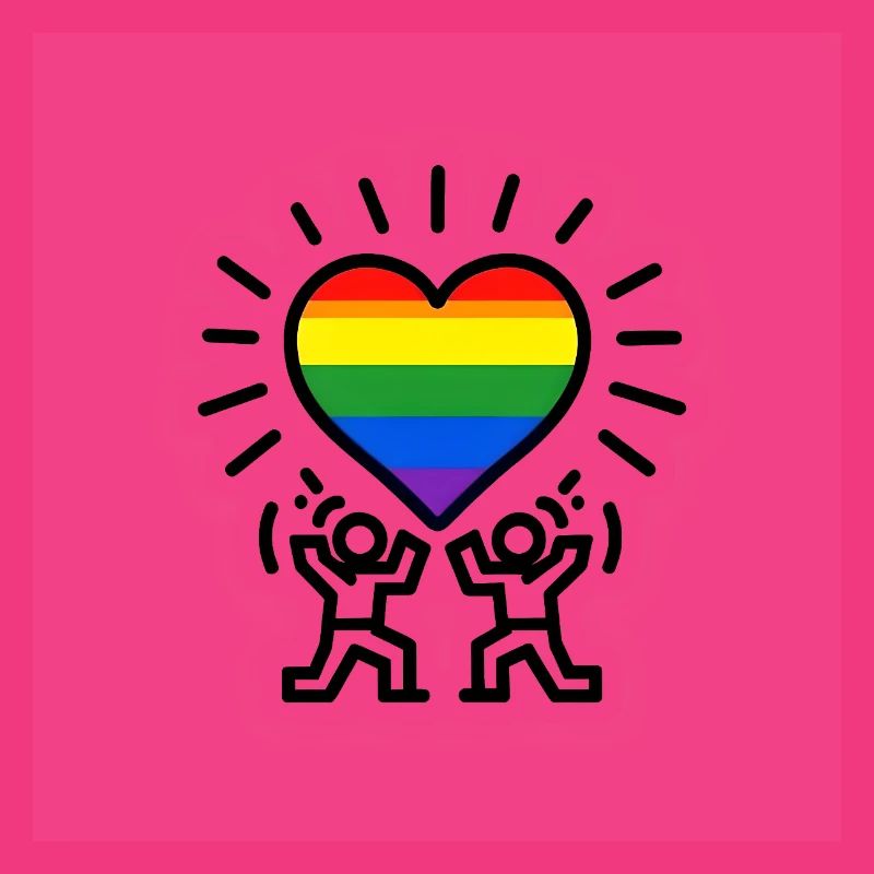 Herz-Regenbogen-Feier