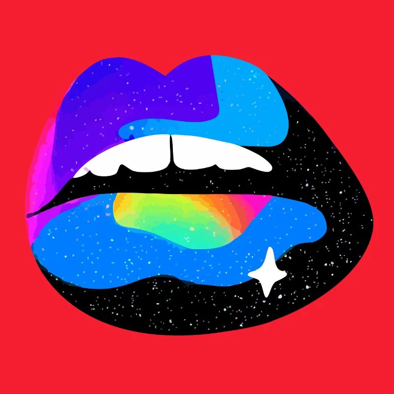 Kosmische Regenbogenlippen