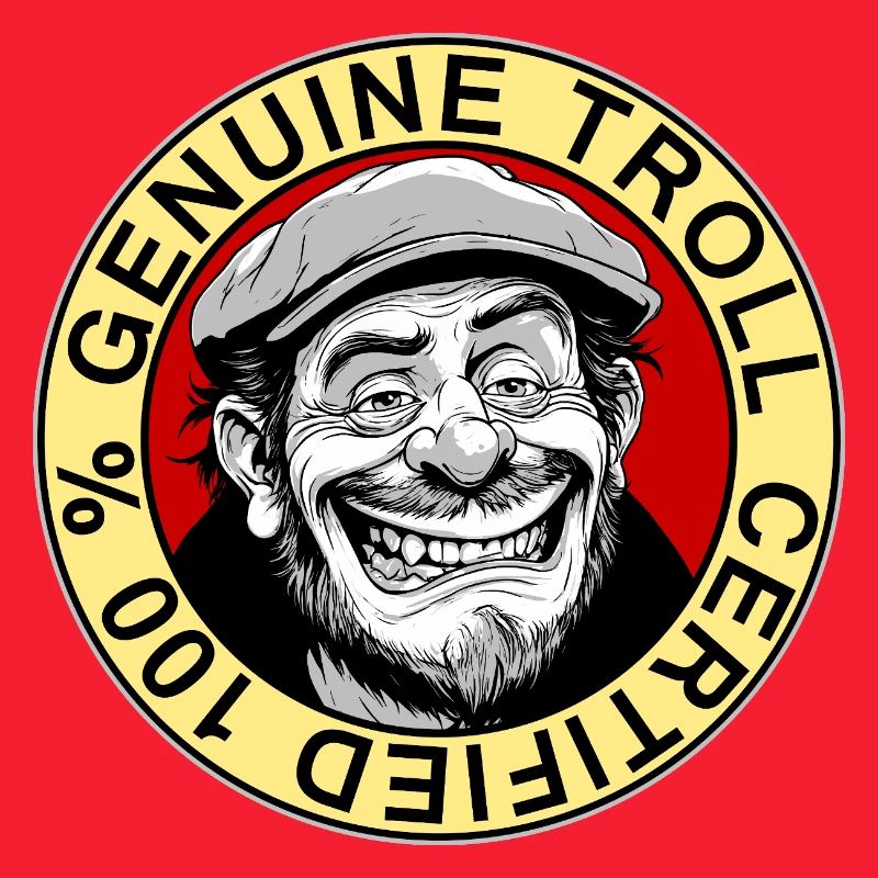 Echtes Troll-zertifiziertes Abzeichen