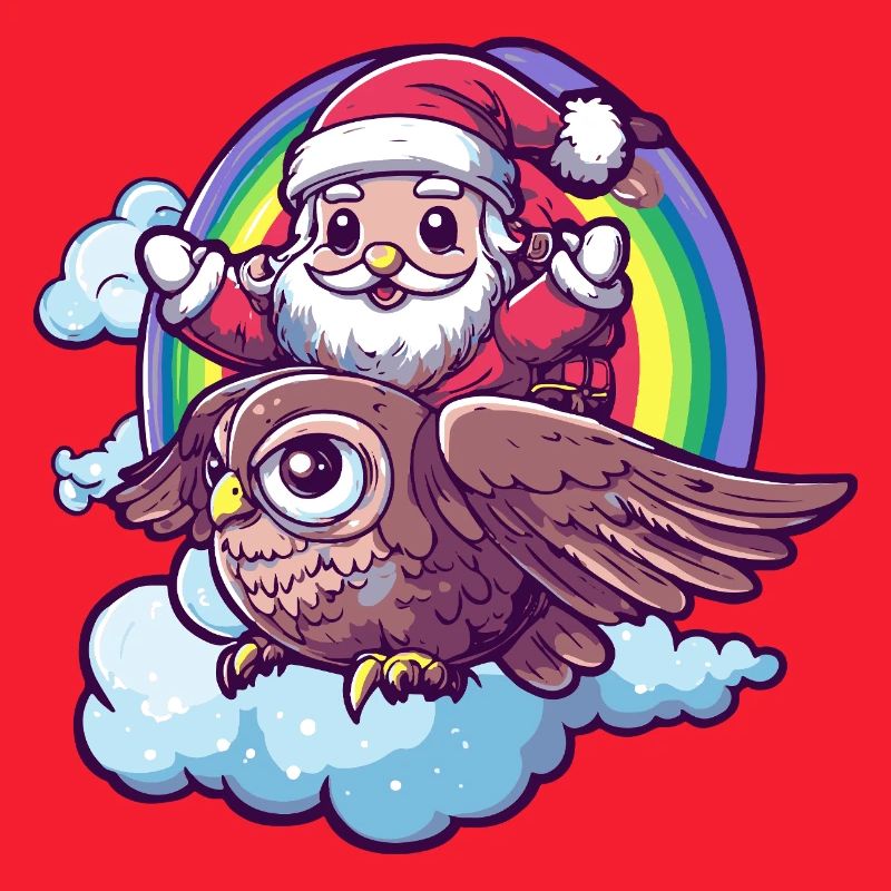 Eule Weihnachtsmann Weihnachten