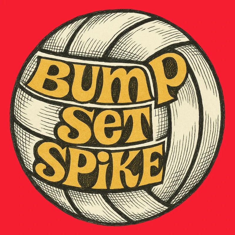 Retro Volleyball Bump Set Spike