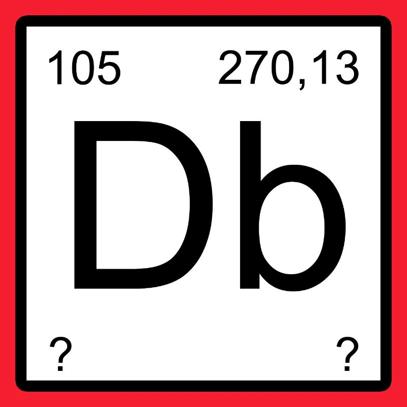 Dubnium Element Typografie