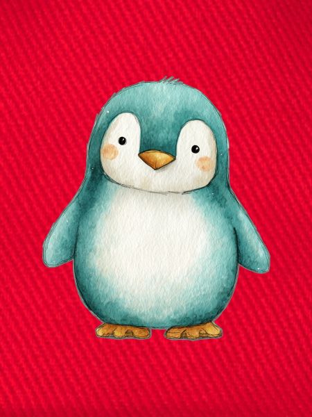 Frosted Penguin – Winterkinderillustration