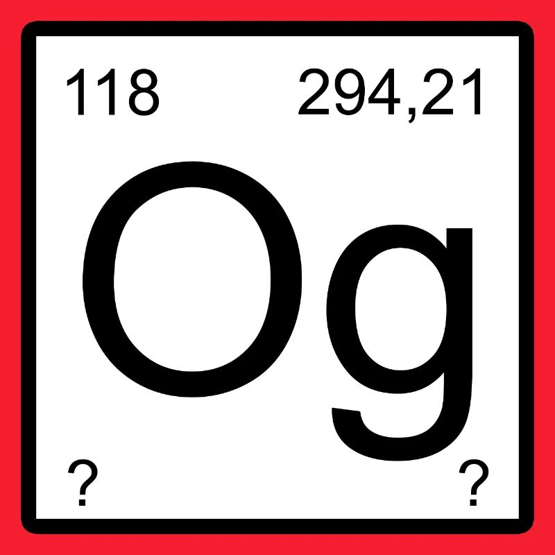 Oganesson Og Element Grafik Periodensystem
