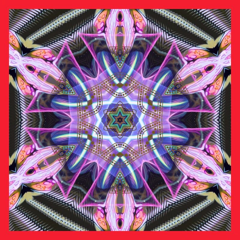 Psychedelische Neon Mandala Muster