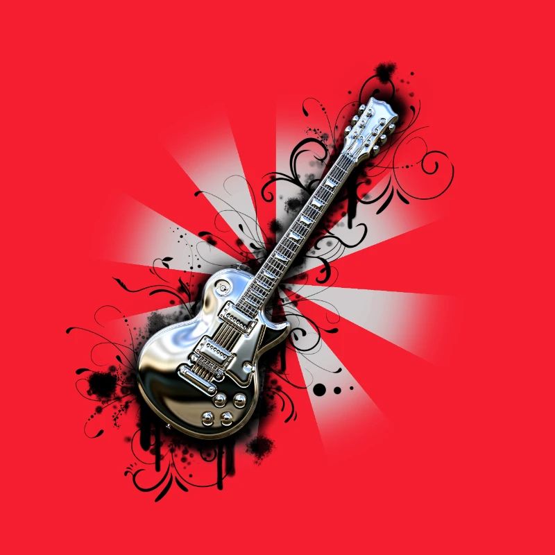 Chromglänzende Gitarre