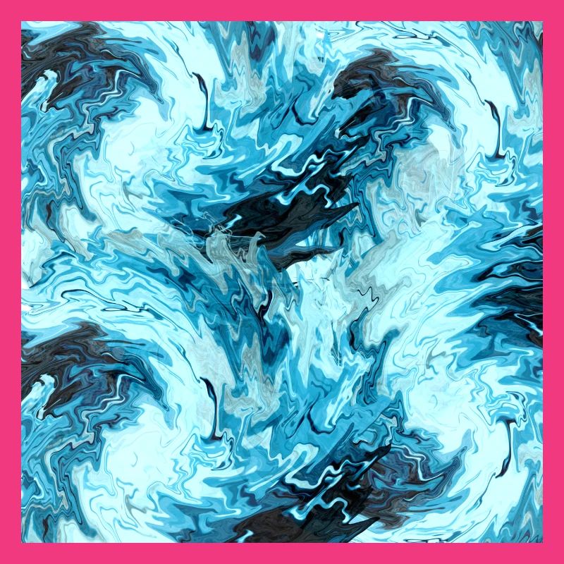 Aqua Marble Pattern Waves