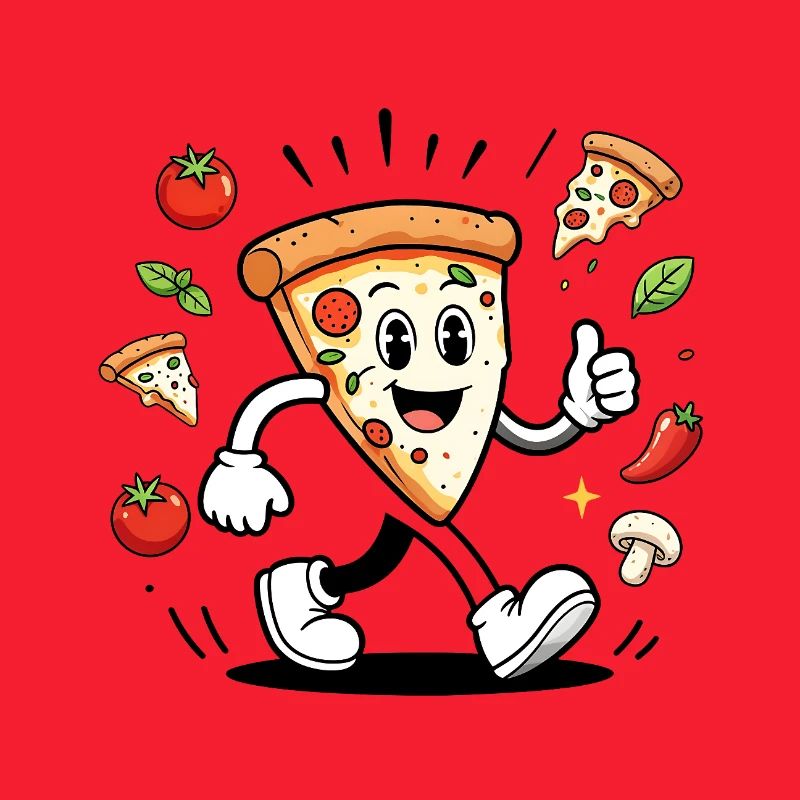 Bester Pizzakoch, fröhliches Maskottchen