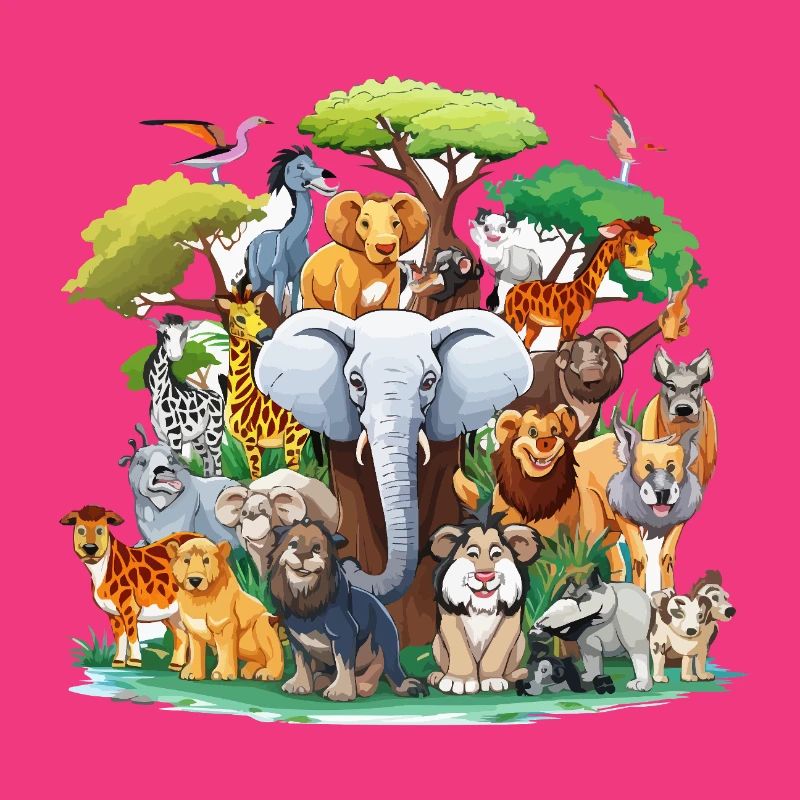 Tierische Waldtiere Collage