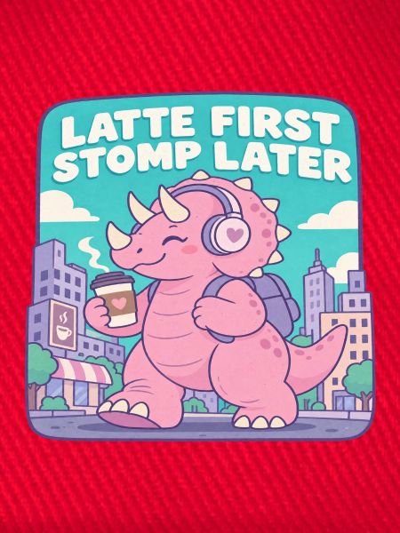 Latte First Stomp Later Dino