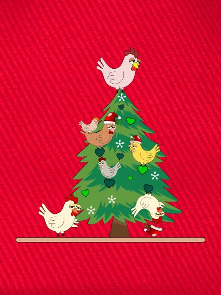 Weihnachten Hühnerstall Hühner