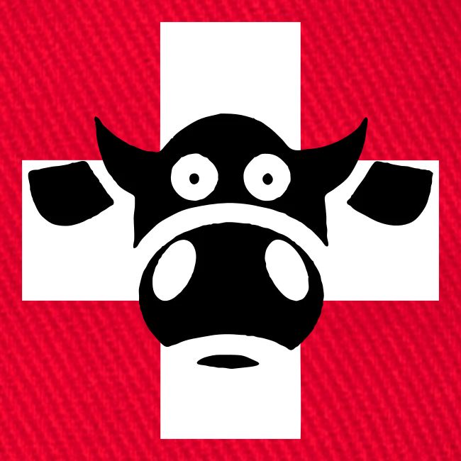 Schweizerkreuz mit Kuh