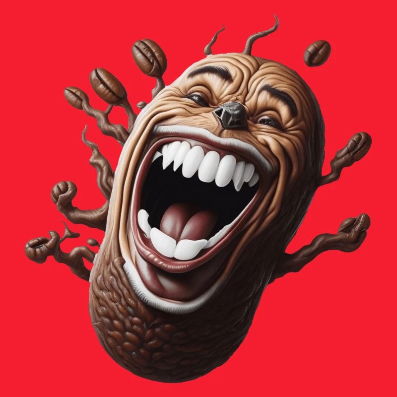Glückliche Kaffeebohne