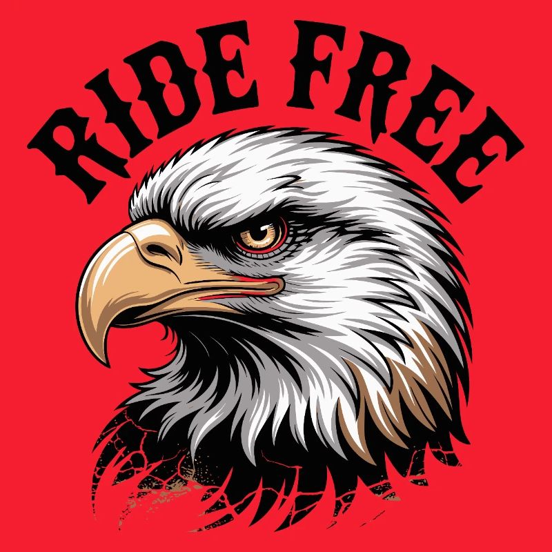 Eagle Head Ride Free-Emblem
