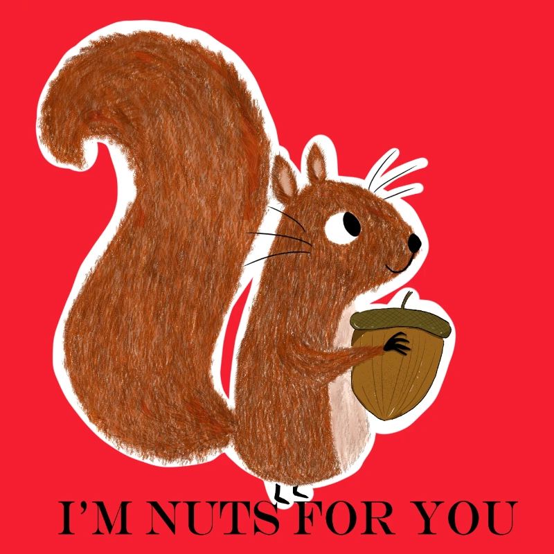 Eichhörnchen mit Eichel