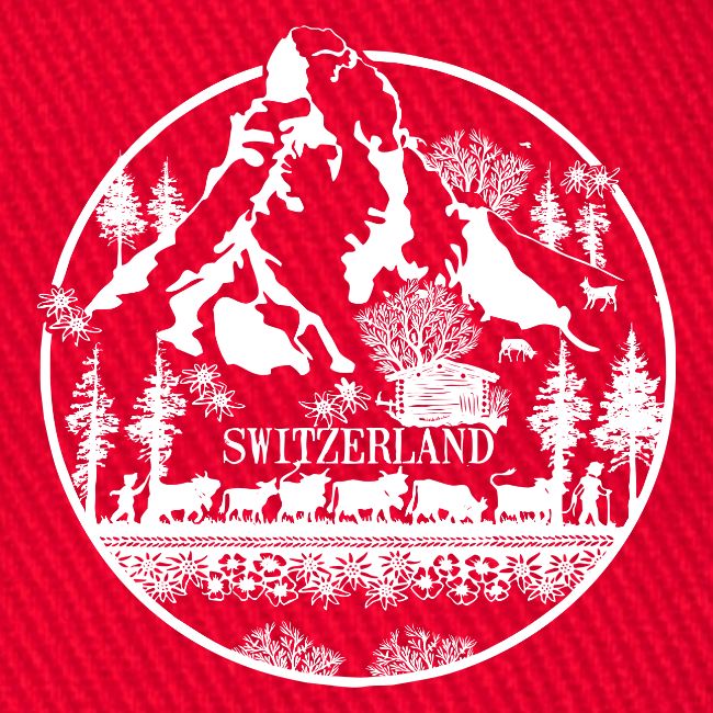 Schweizer Matterhorn Scherenschnitt
