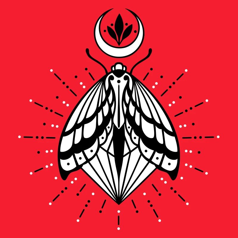 Moth moon crystal diamond firefly