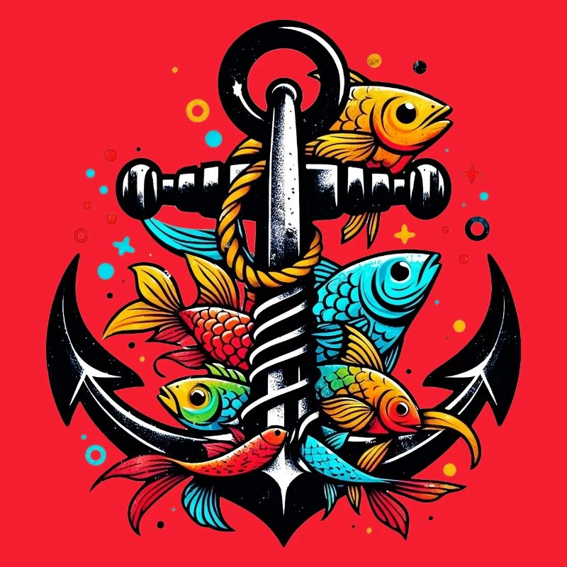 An Anchor with Fish